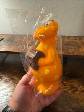 Vintage 1992 Kraft Macaroni & Cheese Cheesasaurus Rex Plastic Coin Bank